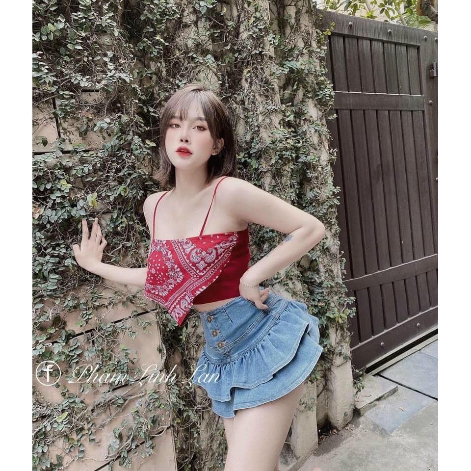 Áo 2 dây thổ cẩm