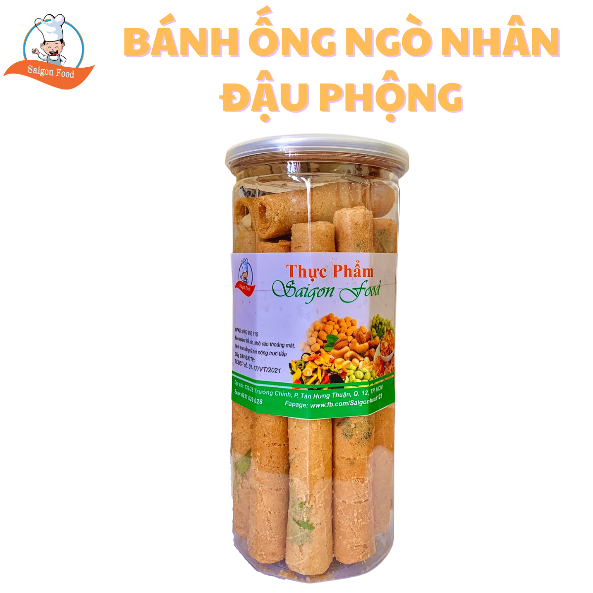 1KG BÁNH ỐNG NGÒ NHÂN ĐẬU PHỘNG