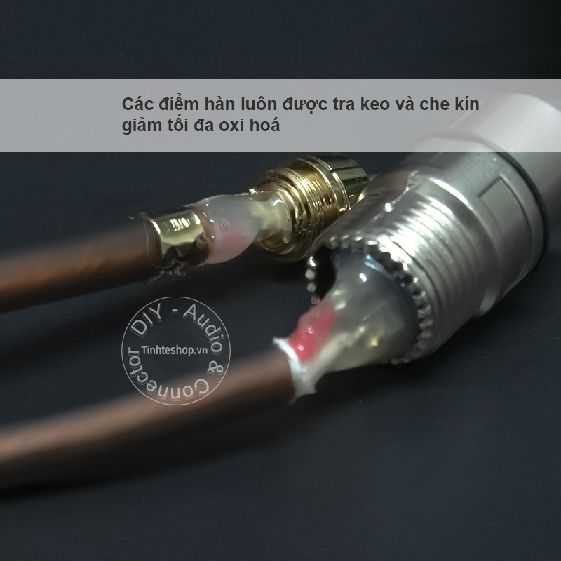 Dây canon ra bông sen 2 sợi DIY 0.5M đến 5M - XLR female to RCA DIY 2 wire