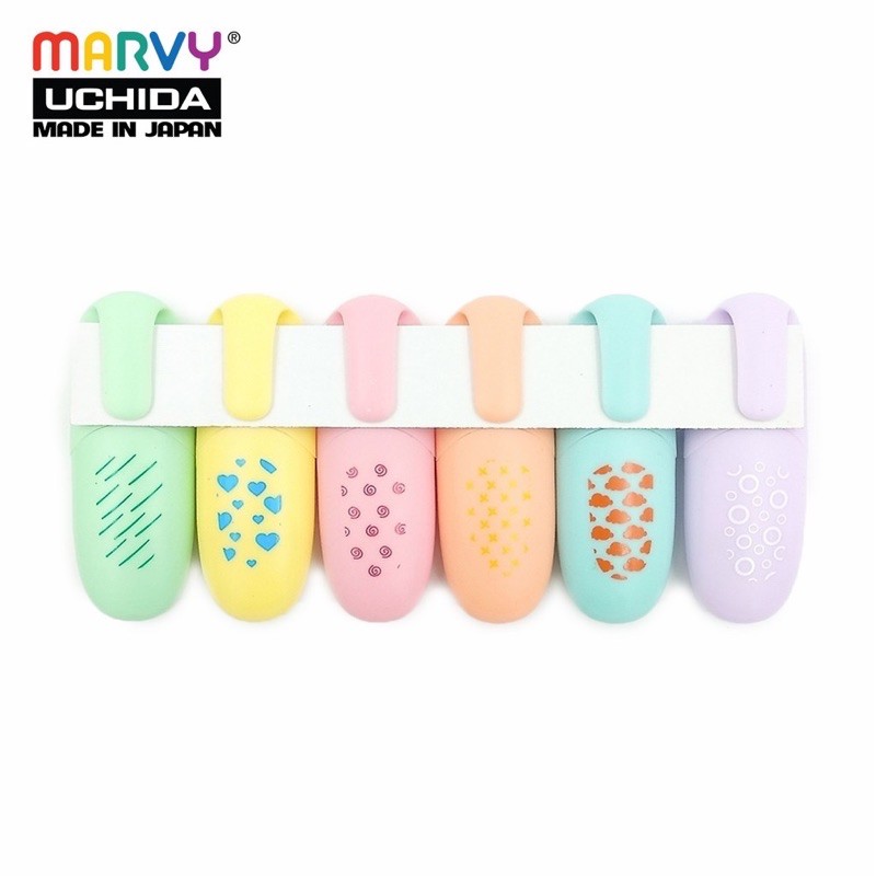 [HCM]Bộ 6 Màu Dạ Quang Pastel Marvy HL60