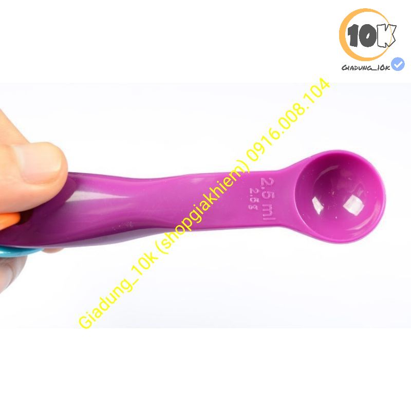 Bộ 05 Thìa đong Bằng Nhựa Cao Cấp (thìa đo lường) (c3)