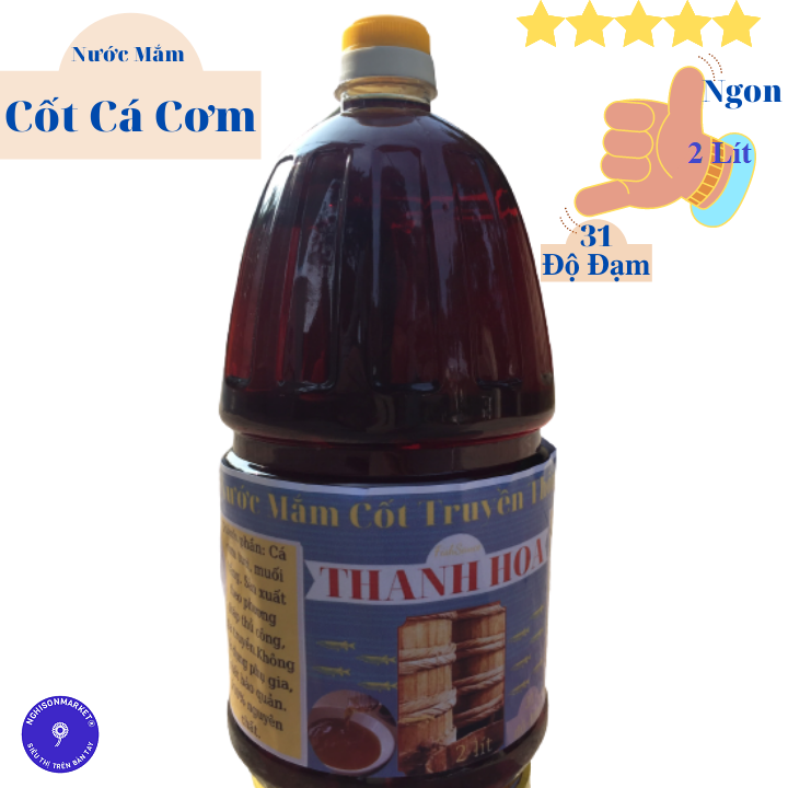 2 lít Nước mắm cốt cá cơm chấm ngon Thanh Hoa