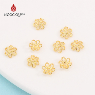 HCMChụp hạt bọc hạt họa tiết hoa bạc bọc vàng - Ngọc Qúy Gemstones thumbnail