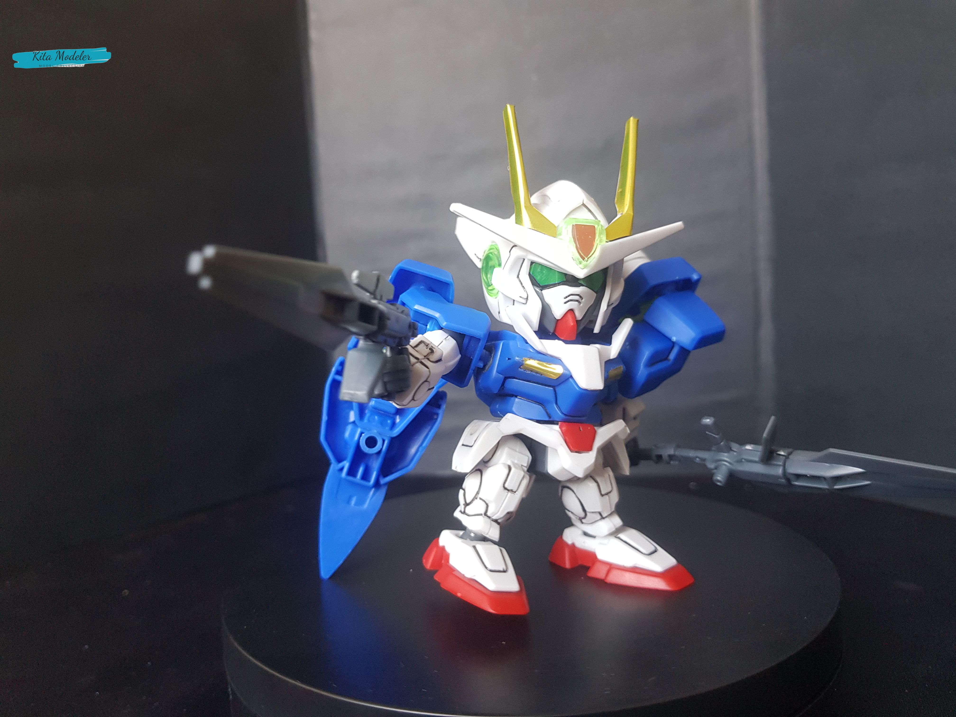Model assembled Gunpla Gundam SD BB - 00 Gundam [316] (base included)