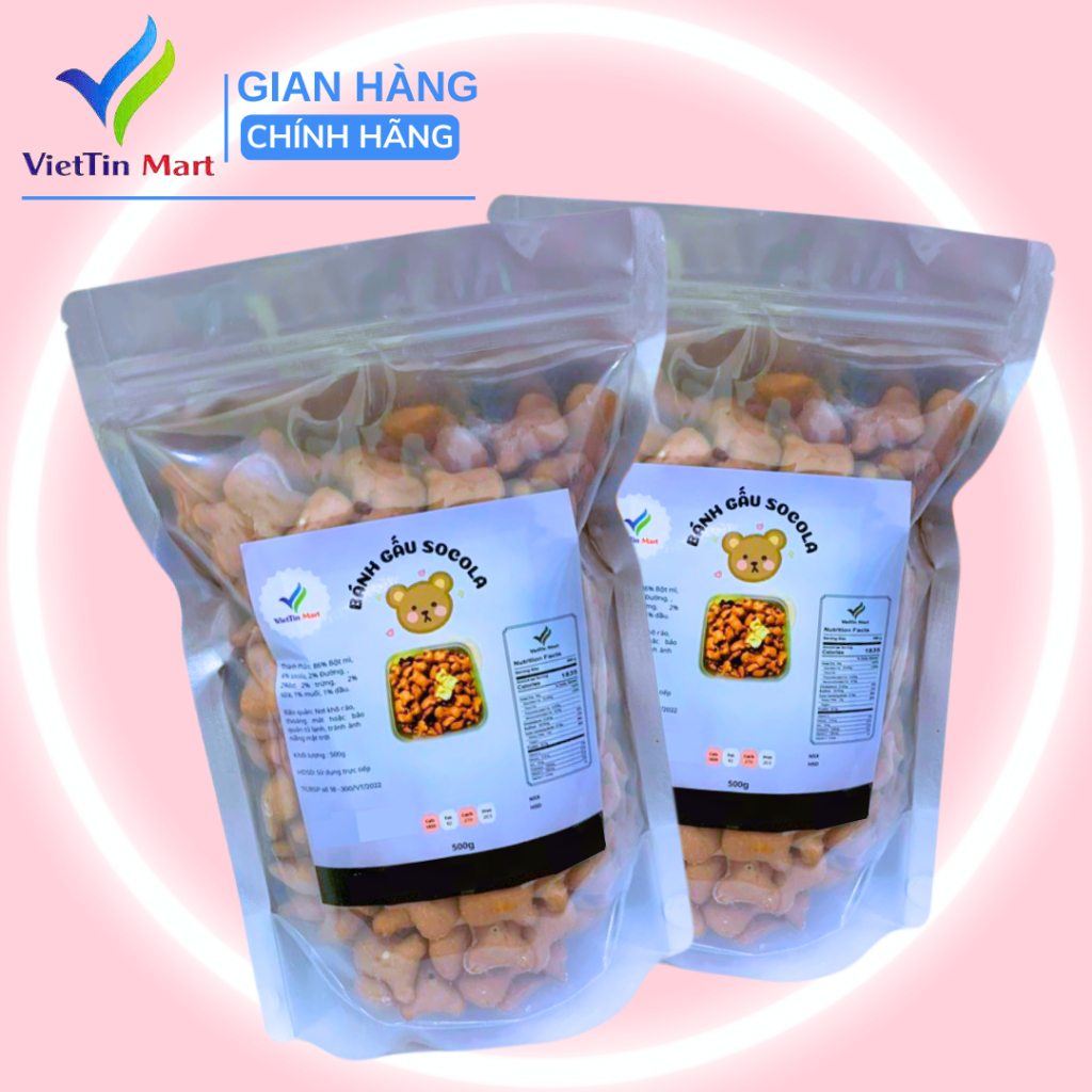 500g bánh gấu socola kem