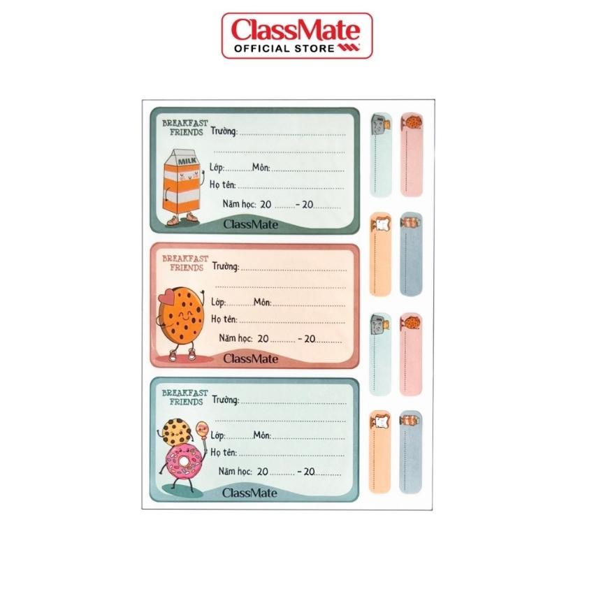 Nhãn Vở Có Keo Dán Sẵn CLASSMATE Breakfast 15 Cái/Túi CL-NT233