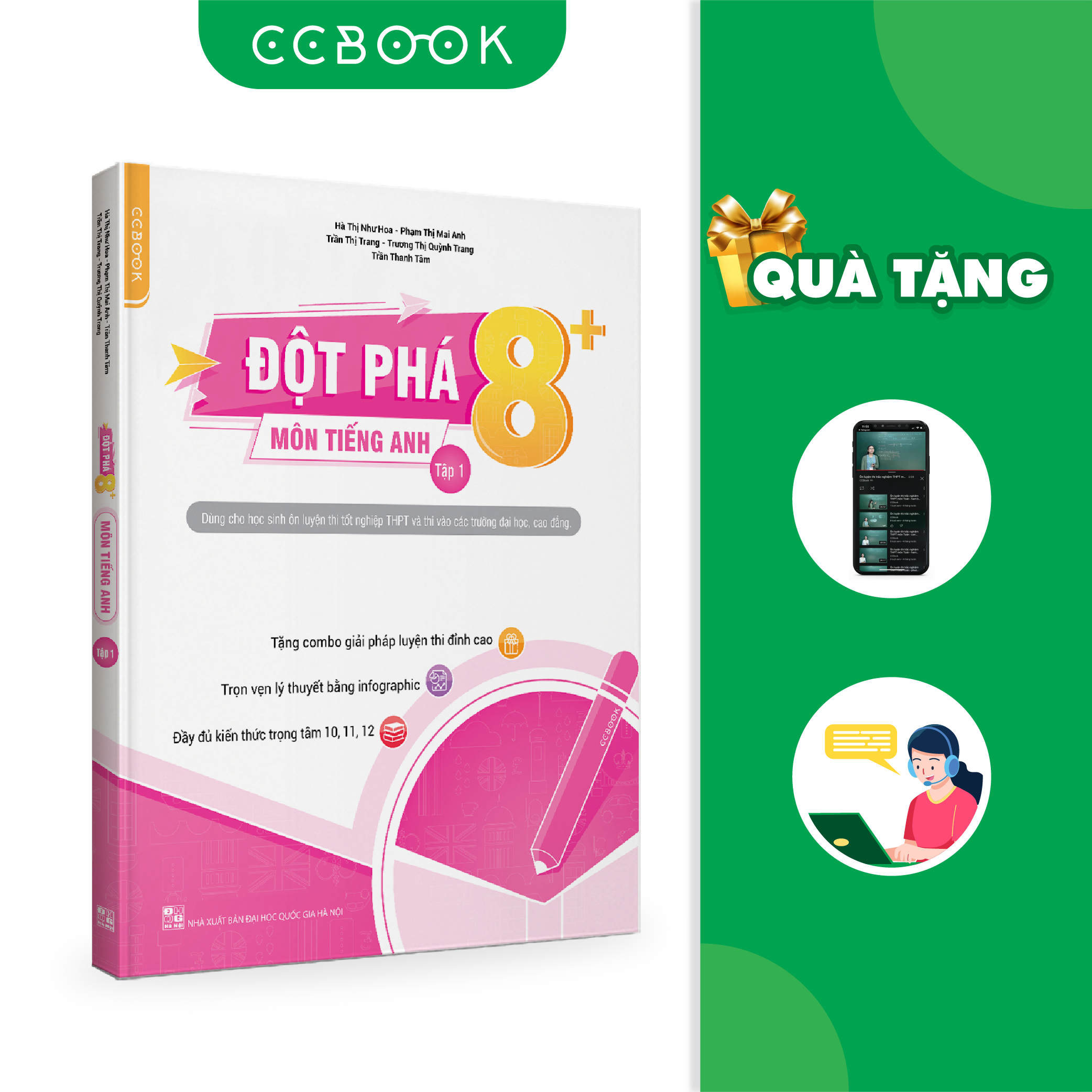 Đột phá 8+ môn Tiếng Anh - Tập 1 (phiên bản mới) - Chính hãng CCbook