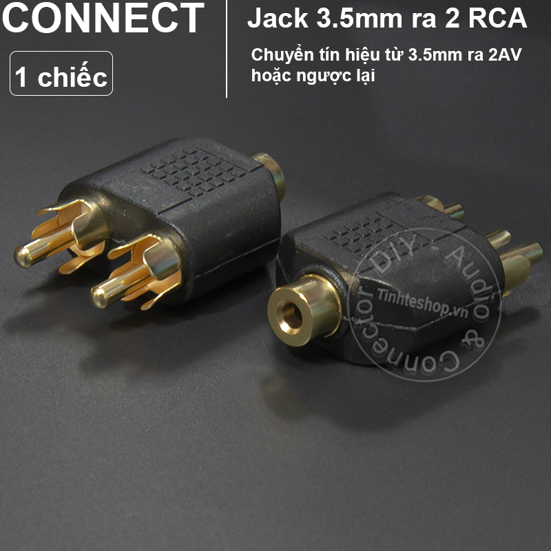 3.5mm female to 2 RCA male adapter