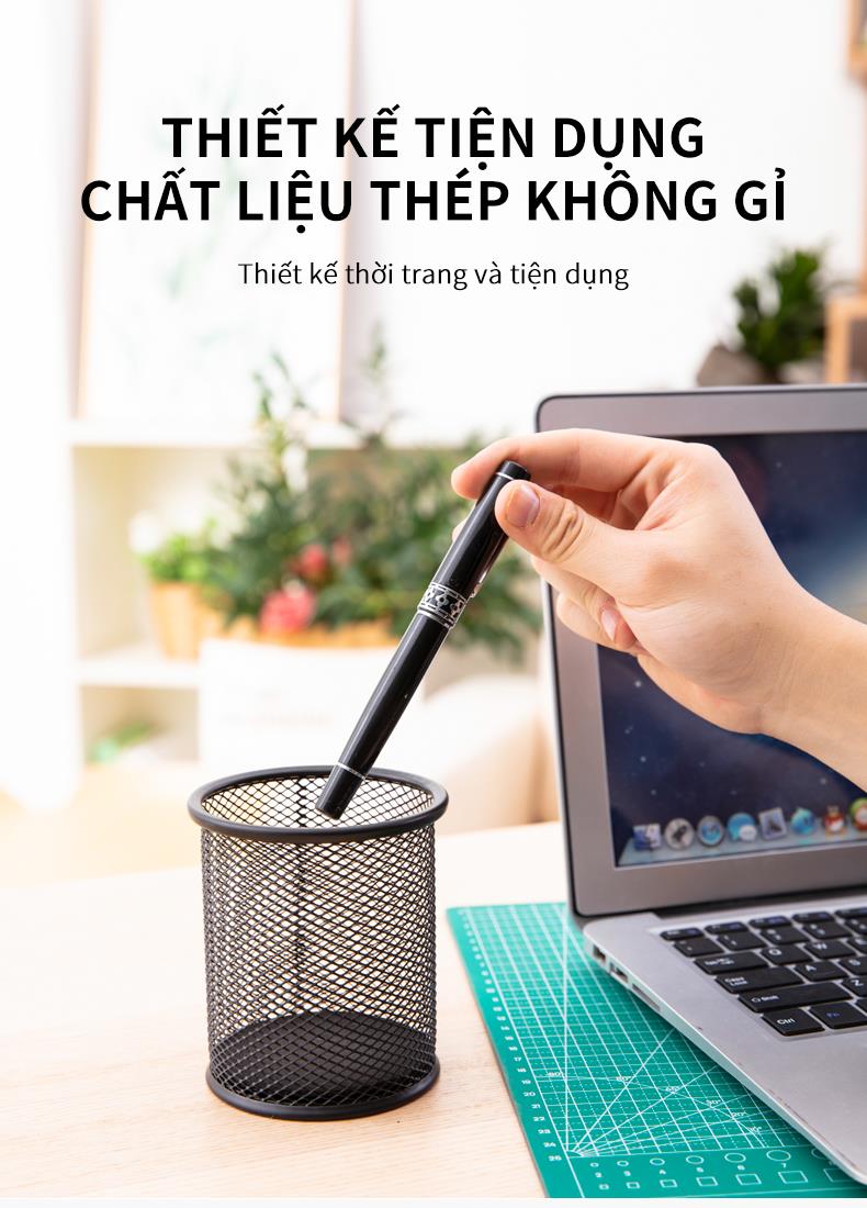 Cốc cắm bút Deli, Đen - 1 chiếc - E9172