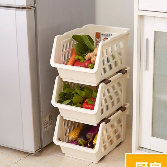 Kệ Rổ Xếp Tầng Đa Năng Việt Nhật (36x27x20cm)
