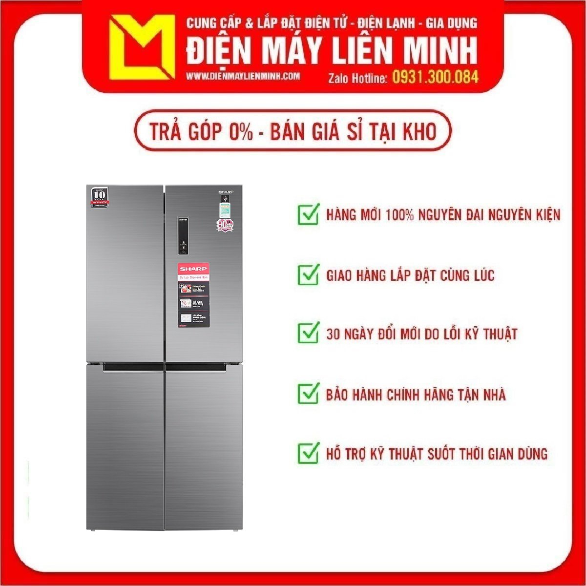 [HCM]TRẢ GÓP 0% - Tủ lạnh Sharp Inverter 401 lít SJ-FXP480V-SL -   Chế độ Eco tiết kiệm điện Công nghệ làm lạnh :   Luồng khí lạnh đa chiều Công nghệ kháng khuẩn khử mùi : Plasmacluster Ion Bộ lọc với các phân tử Ag+Cu