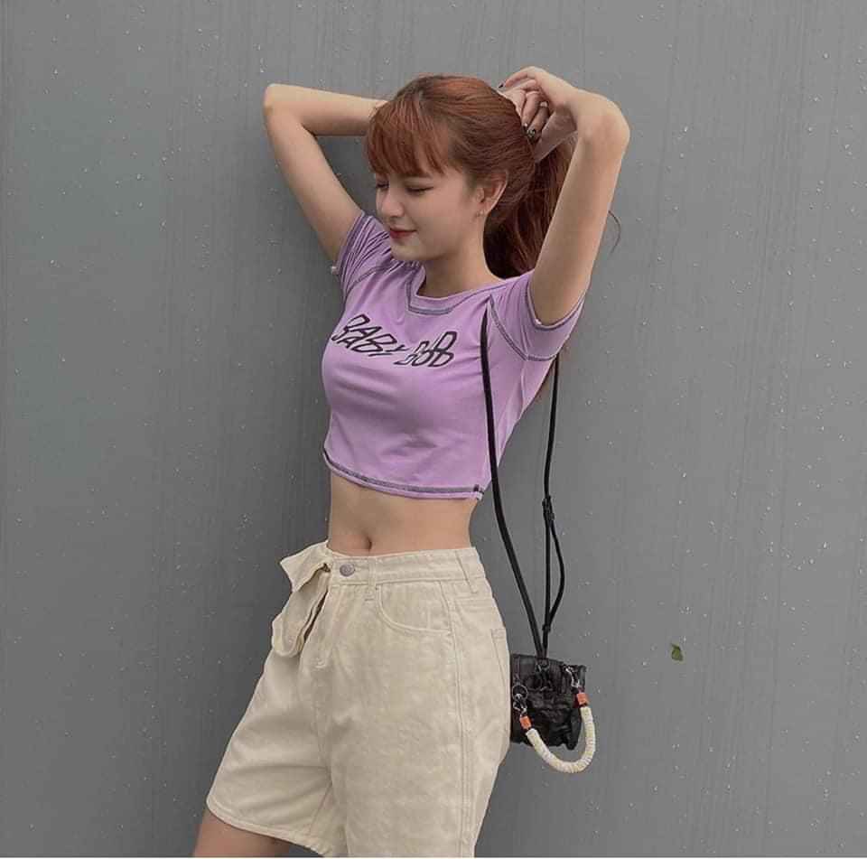 [Có ảnh thật] Áo croptop thun gân ôm body Dady Dod