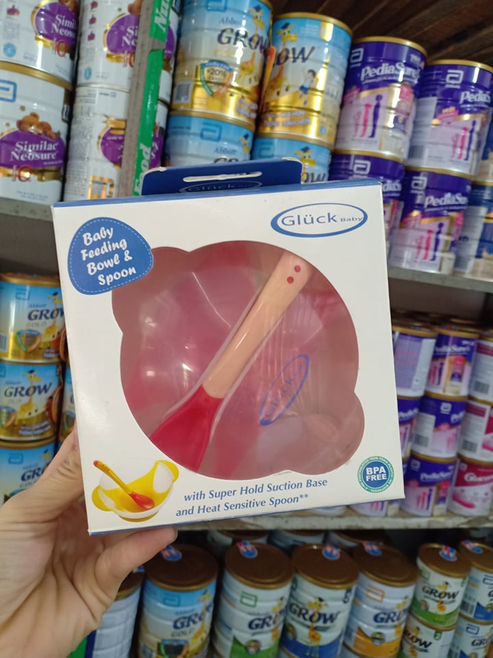 Bộ bát ăn dặm kèm thìa Gluck Baby