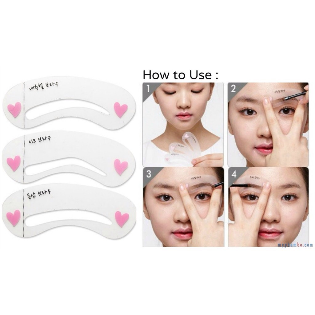 set 3 khuôn chân mày mini brow class