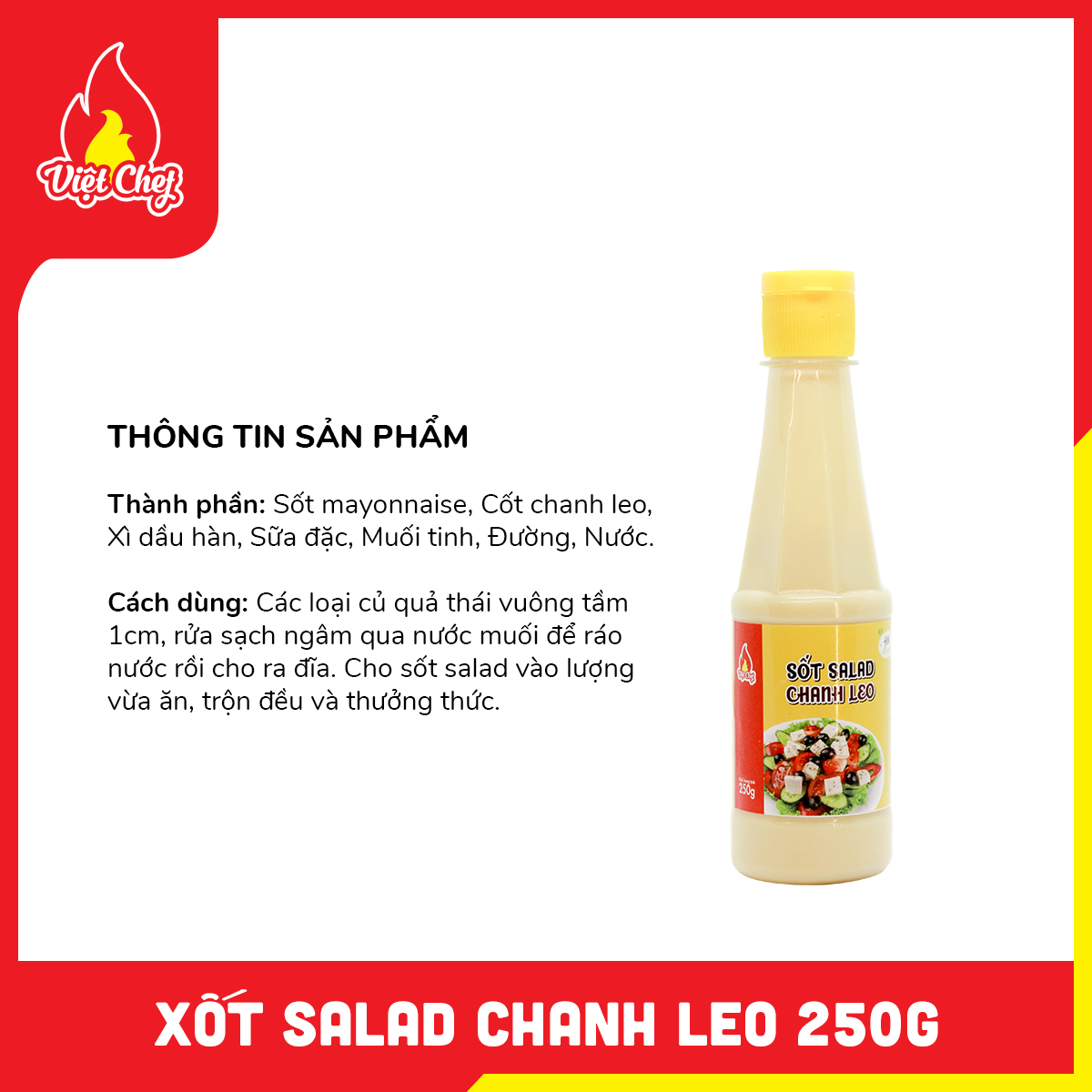 [HCM]SỐT SALAD CHANH LEO - CHAI 250G