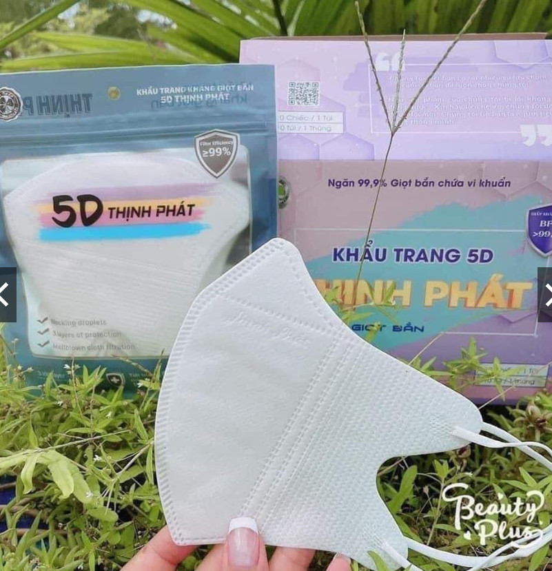 Thùng 100 chiếc khẩu trang 5d Thịnh Phát 3 lớp kháng khuẩn
