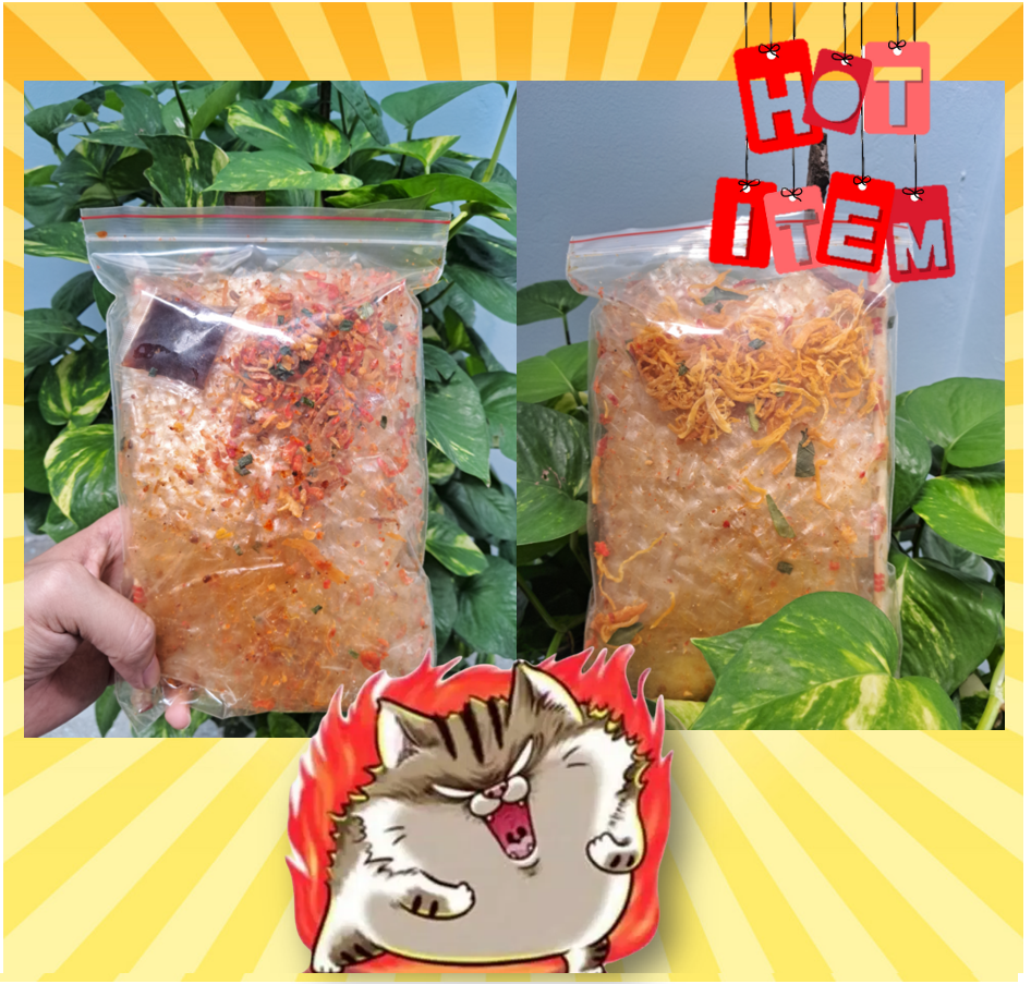Bịch bánh tráng trộn khô gà sa tế cay