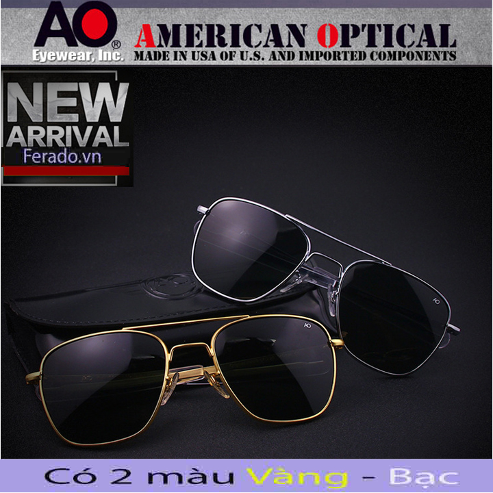 kính mắt AO American Pilot ,kính cơn AO hàng cao cấp tròng thủy tinh chống UV 400