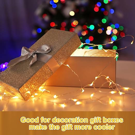 2M Christmas decorative light string, 20cm warm light string, dating decorative light string, romantic LED mini string light Firefly Lights Christmas lights outdoor waterproof