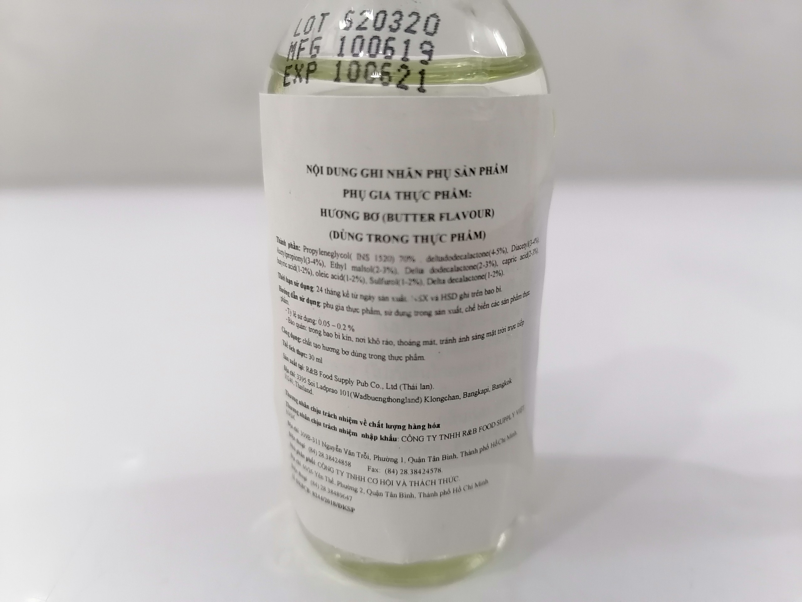 [Lọ nhỏ 30ml – BƠ] Hương thực phẩm [Thailand] BEST ODOUR Flavour Butter (halal) (cac-hk)