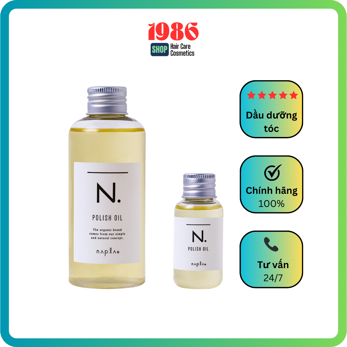 [Dưỡng bóng tóc] N Polish Oil 150 ml Napla Nhật Bản