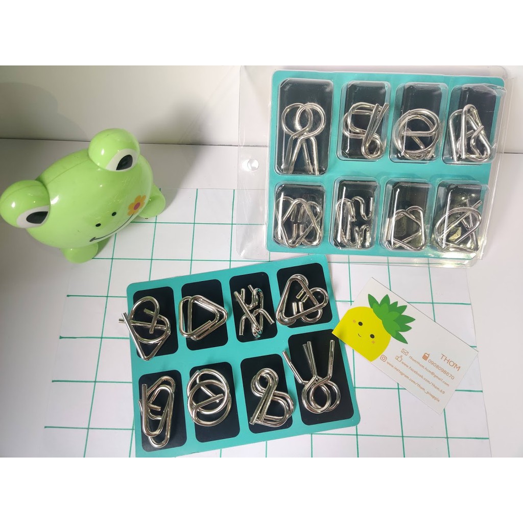 Bộ Đồ Chơi Giải Đố Bằng Thép Wire Puzzle (8 cái)