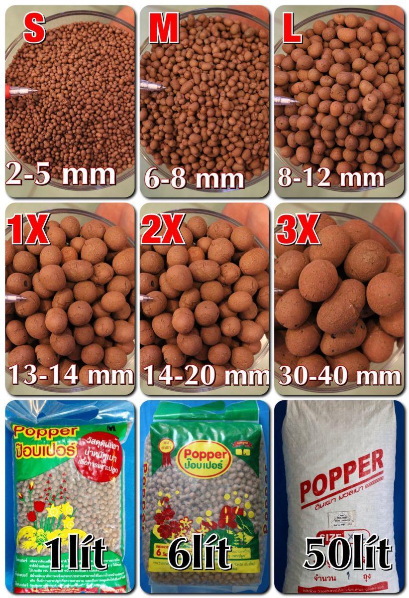 Viên đất nung trồng sen đá Thái Lan  Gói 1 lít