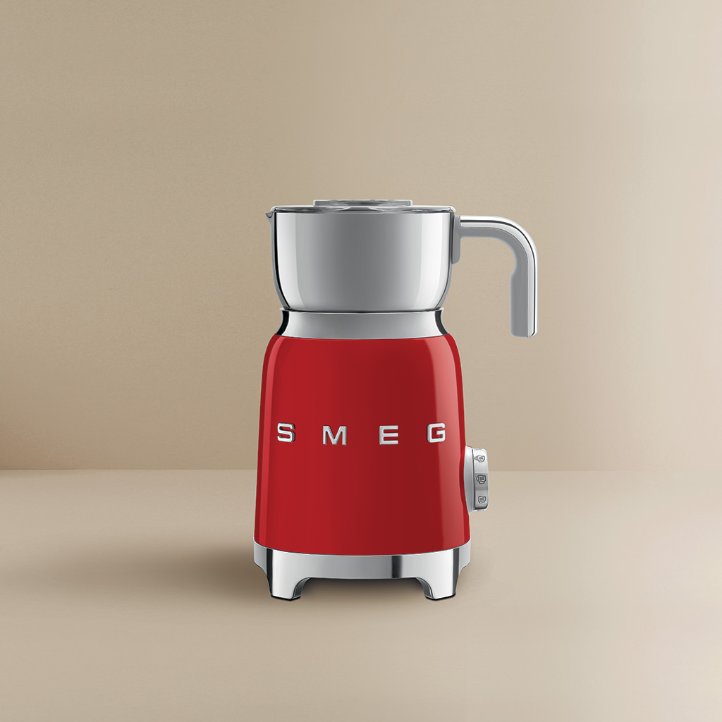 MÁY TẠO BỌT SỮA TỰ ĐỘNG SMEG MFF01, MÀU ĐỎ