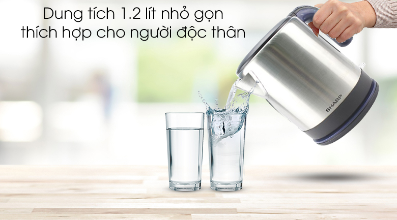 Bình siêu tốc Sharp 1.2 lít EKJ-12VS-BK