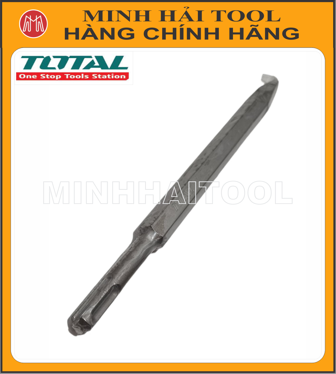TOTAL – Mũi đục nhọn cỡ Ø14x250mm. Model: TAC1511141. Chất liệu: Thép công nghiệp SDS Plus