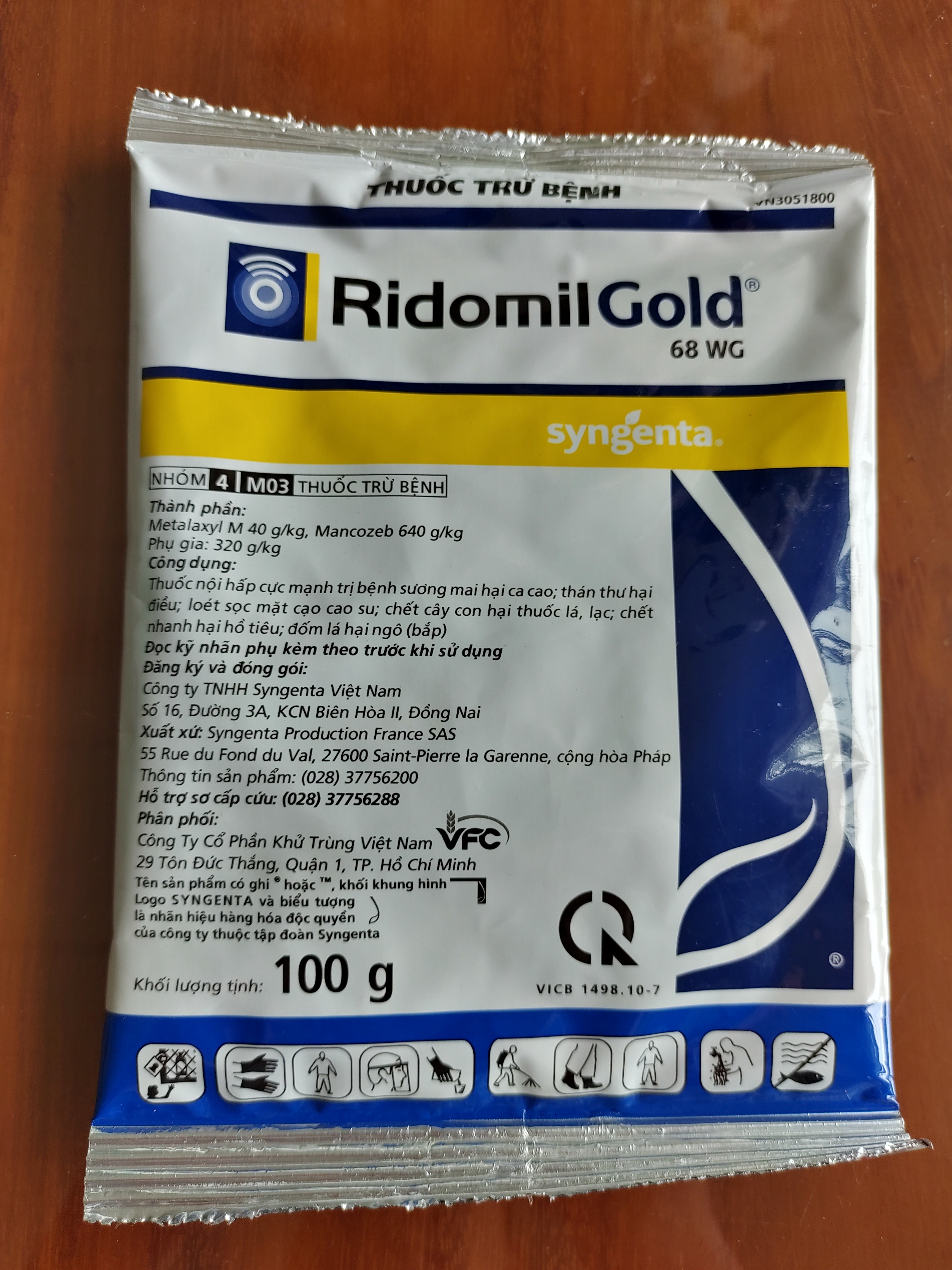 Thuốc trừ bệnh trên cây trồng Ridomil Gold 68WG