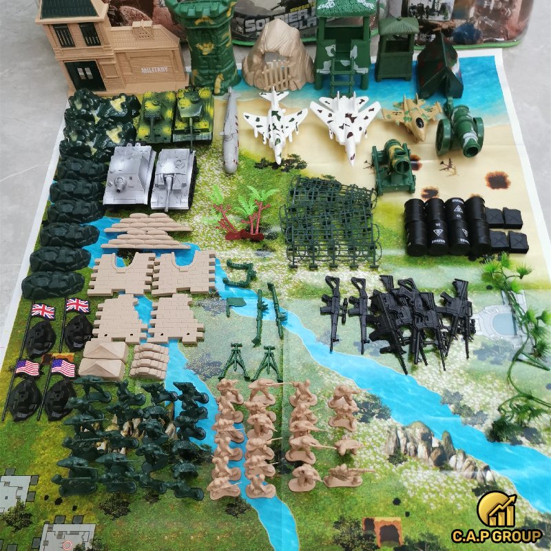 Set toy soldier Model plastic army-set 130 details