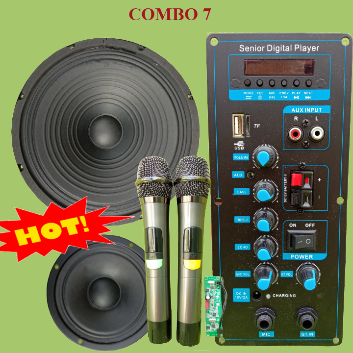 Mạch loa kéo 3 tấc đơn ha8622 xanh - combo 7