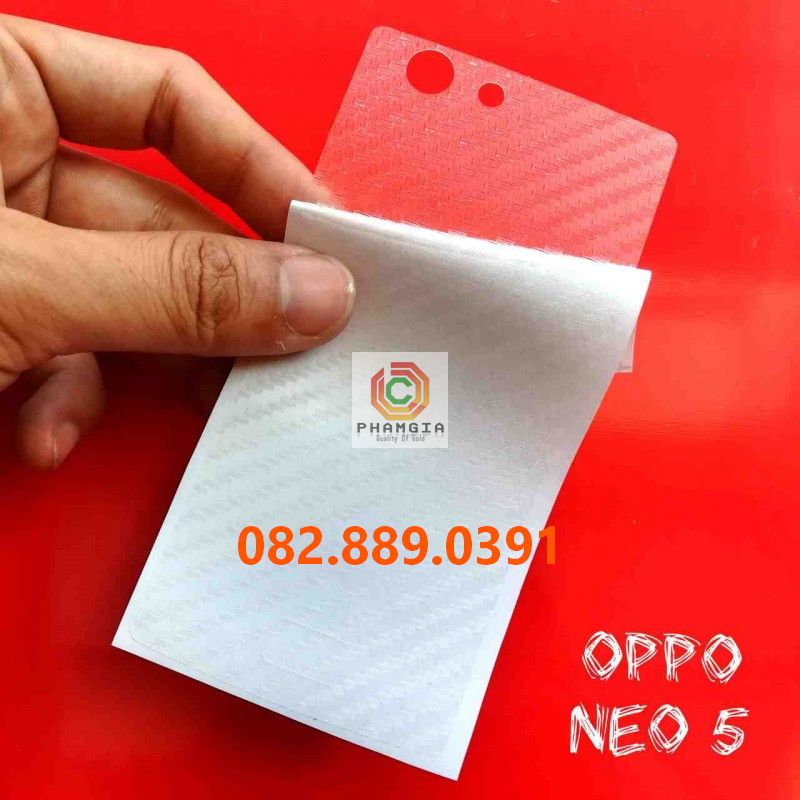 Miếng dán mặt lưng skin carbon Oppo Neo 5(A31)/ Neo 7(A33)