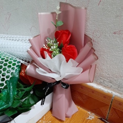 Hoa hồng sáp giá rẻ bó 3 bông