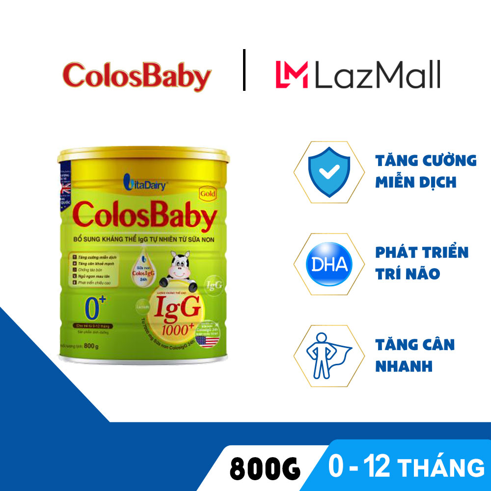 MUA 2 HỘP SỮA TẶNG 3 BỊCH KHĂN GIẤY ƯỚT Sữa Bột SPDD Colosbaby Gold 0+
