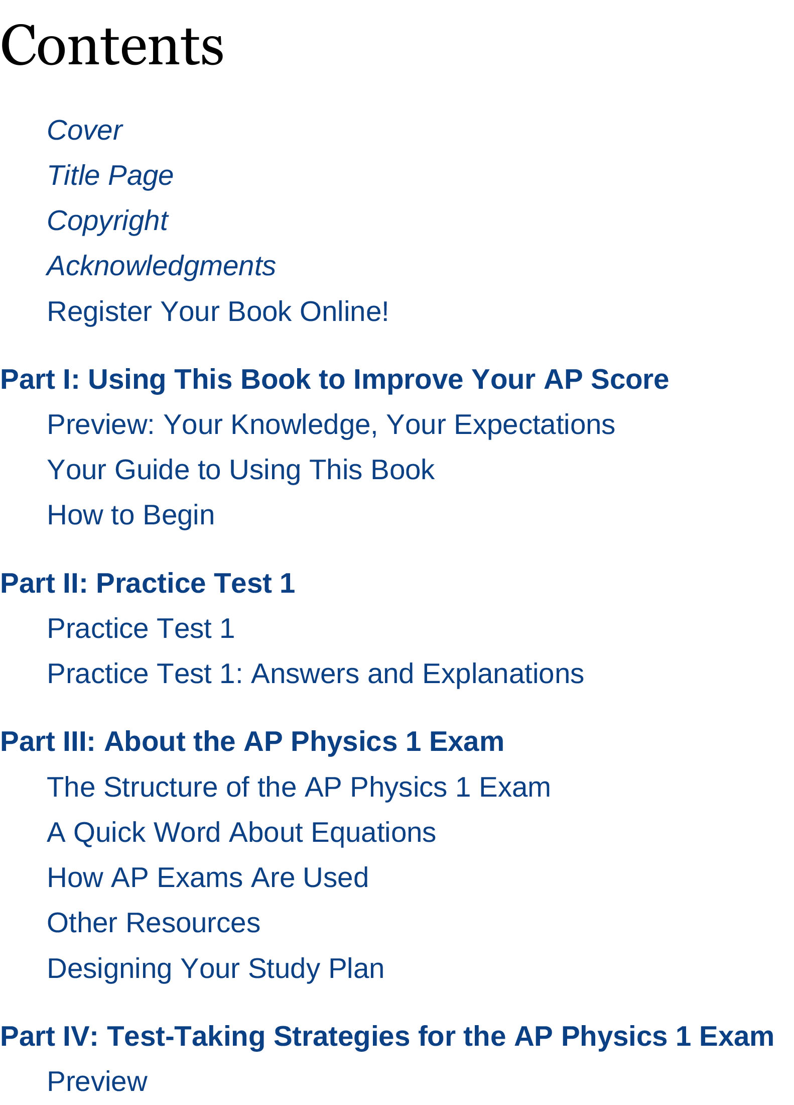 Cracking the AP Physics 1 Exam