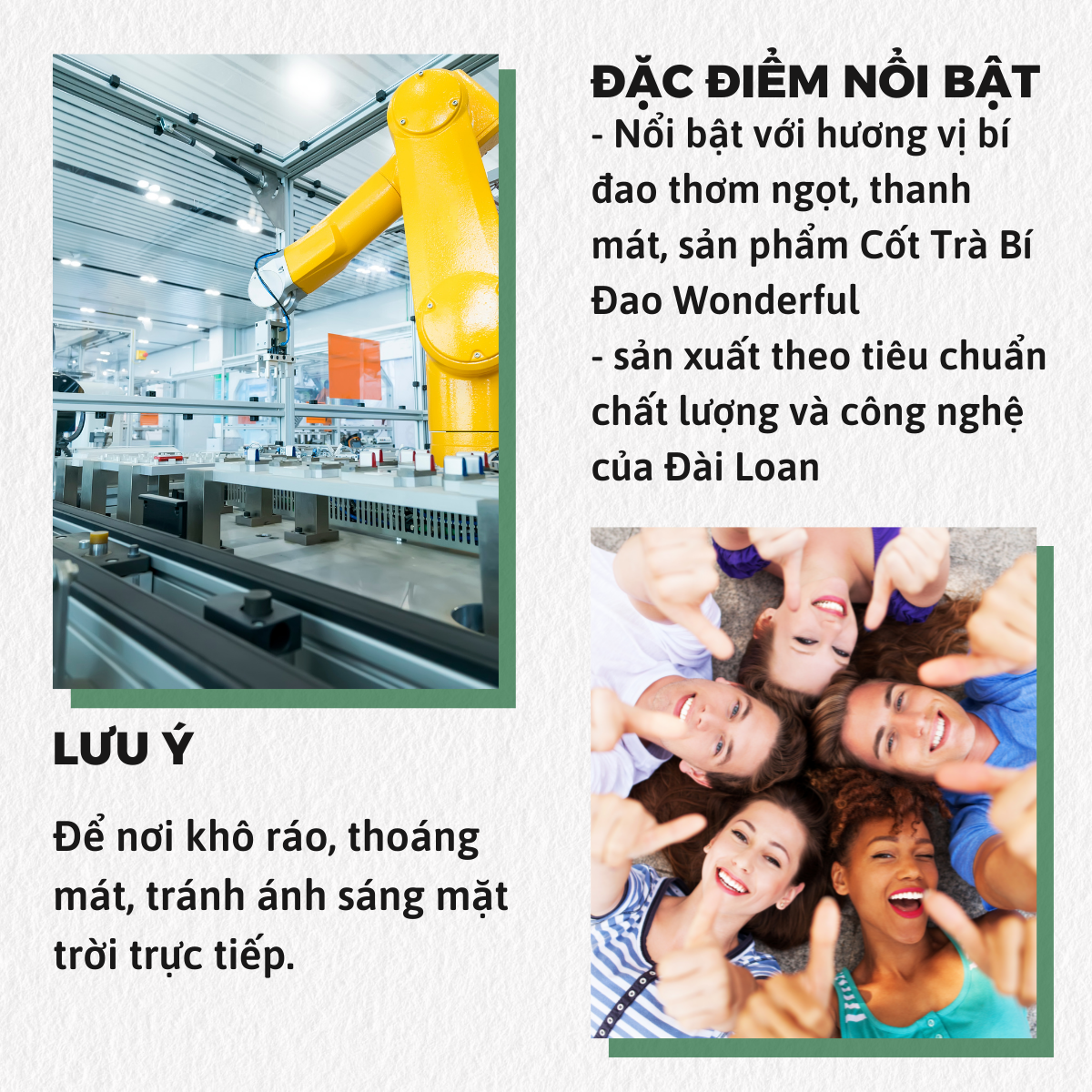 CỐT TRÀ BÍ ĐAO WONDERFUL 550G