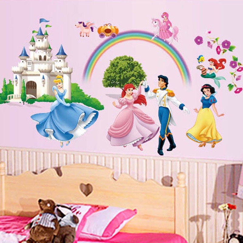 Tranh dán tường cho bé, Decal dán tường công chúa hoàng tử.
