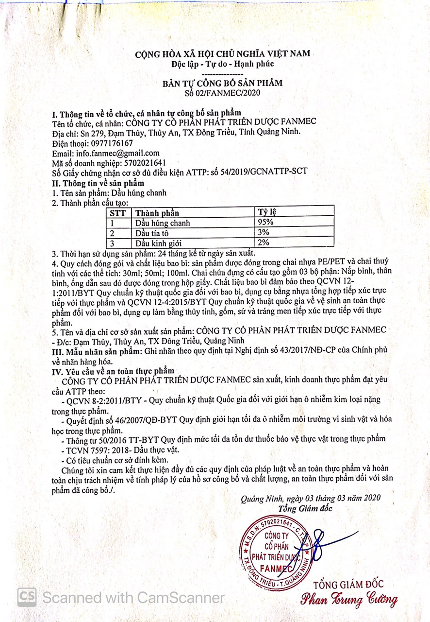 Dầu Húng Chanh Kẽm -  30ml