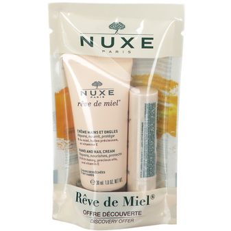 (Chuẩn Pháp) Set kem dưỡng da tay và son dưỡng Nuxe