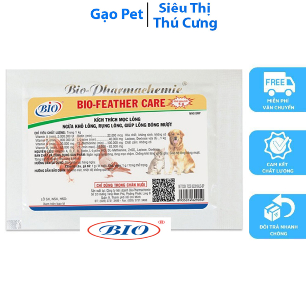 Bio Feather Care - Giúp Kích Thích Mọc Lông, Ngừa Rụng Lông, Giúp Lông Óng Mượt Chó Mèo