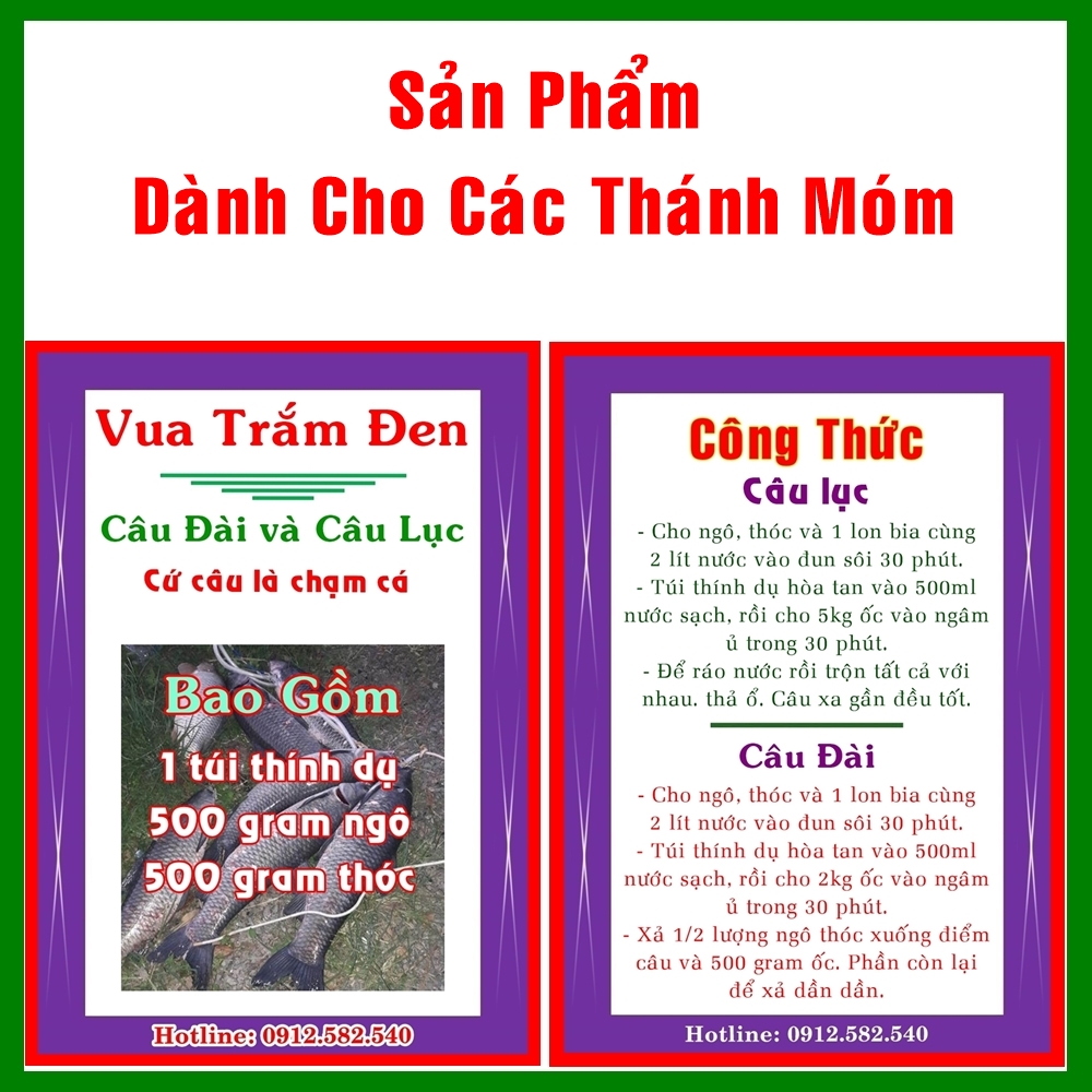 Thính câu trắm đen, thính câu trắm uy tín. Vua Trắm đen