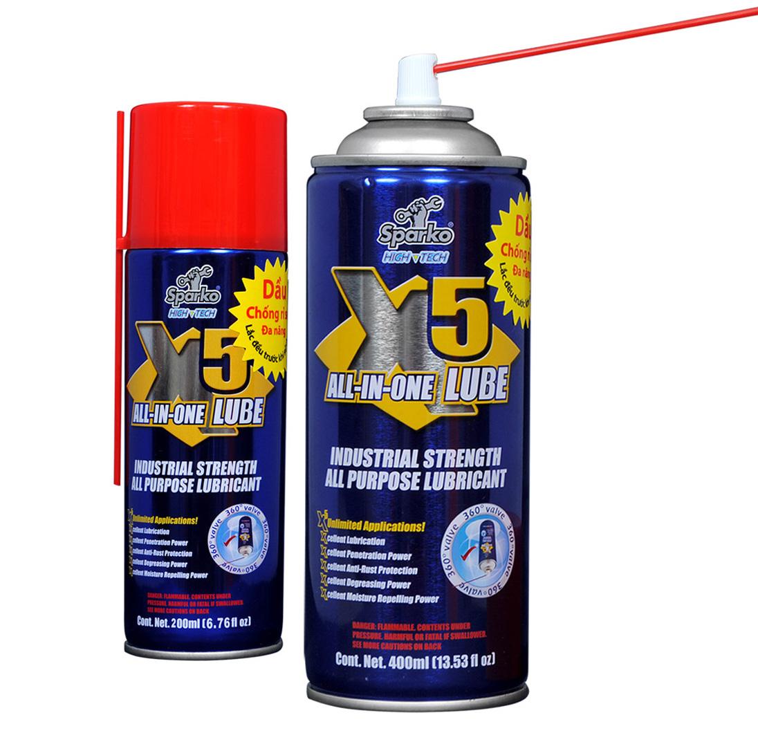 [HCM]Chai xịt vệ sinh sên bôi trơn chống rỉ đa năng X5 400ml khô nhanh chống thấm dễ làm sạch