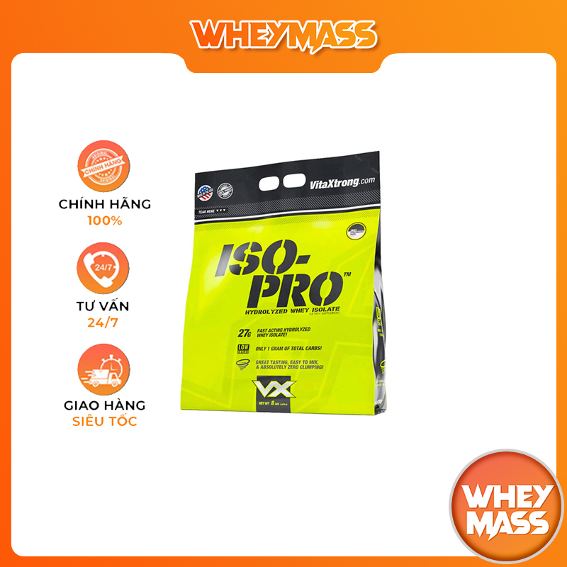 Sữa Tăng Cơ , Nuôi Cơ, Xây Dựng Cơ VITAXTRONG ISO PRO 8LBS 3.6KG
