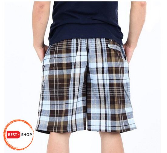 [HCM]Quần Short Nam Caro - Chất Cotton Thoáng Mát