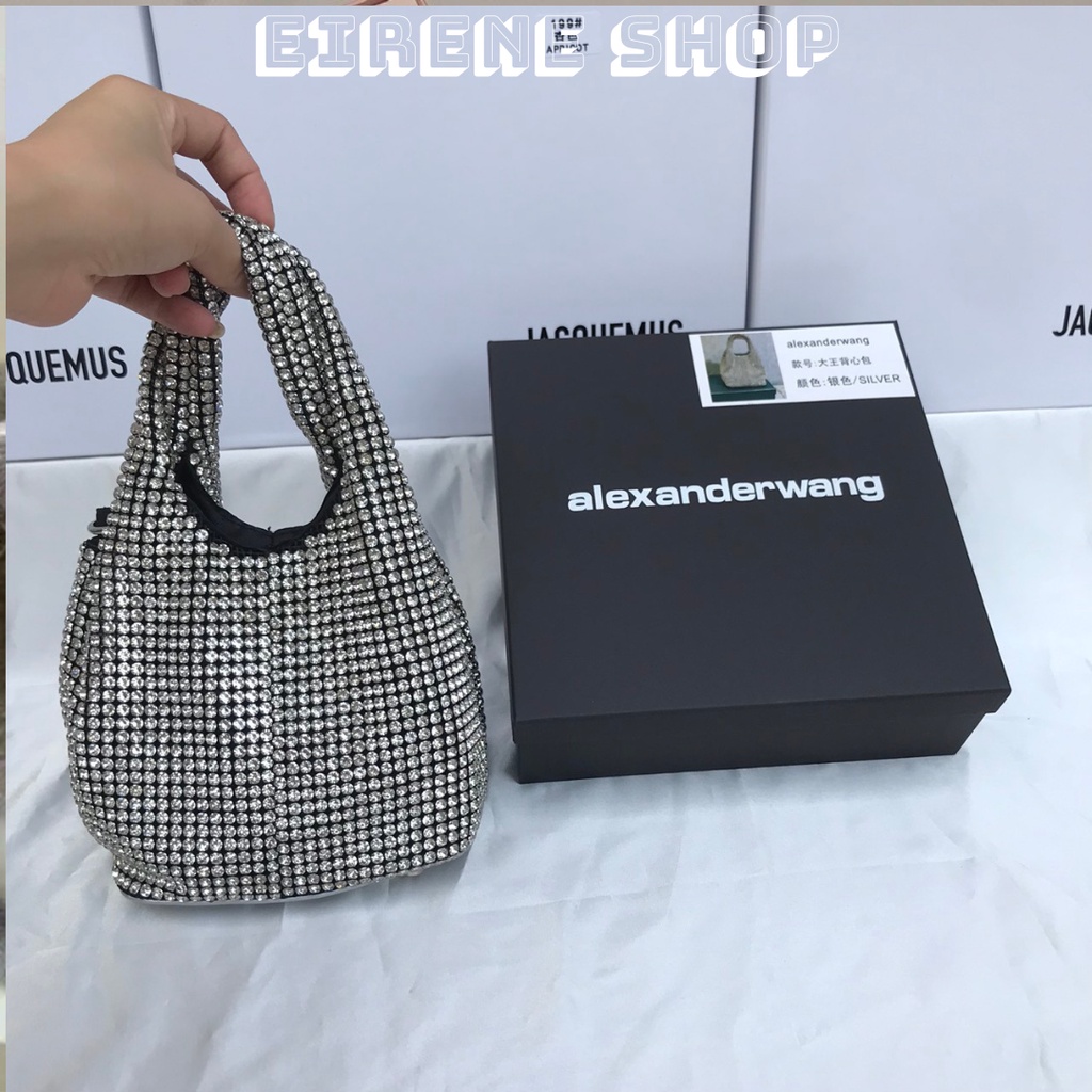 Túi xách đi tiệc cao cấp wang tote bucket đính đá lấp lánh hàng fullbox