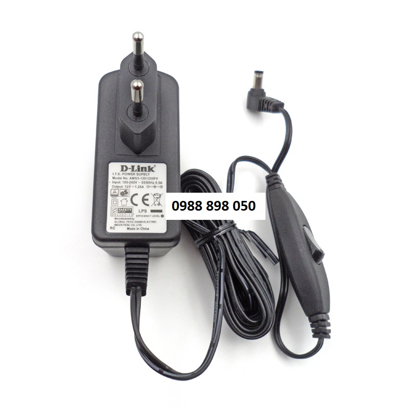Cục nguồn 12v 1.25a hàng xịn dlink
