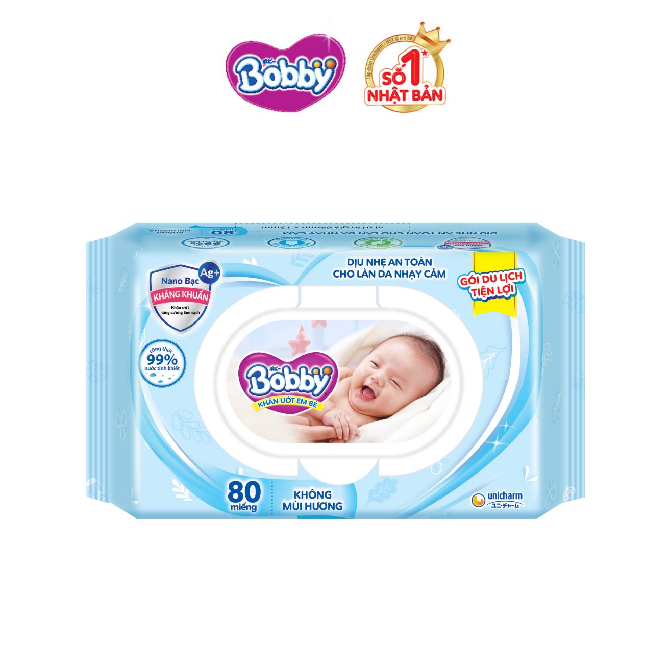 [MKB Gift] Khăn ướt Bobby 80 miếng