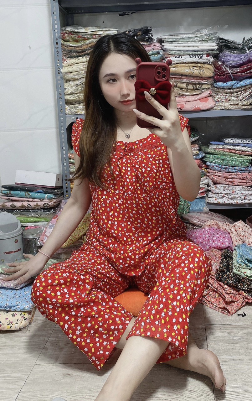 (GIÁ GỐC) Đồ bộ lụa mango có túi 55 - 65kg